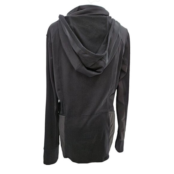 Athleta Womens Pullover Hoodie Sweatshirt Kangaroo Zip Pocket Medium 8 10 Black - Picture 2 of 16